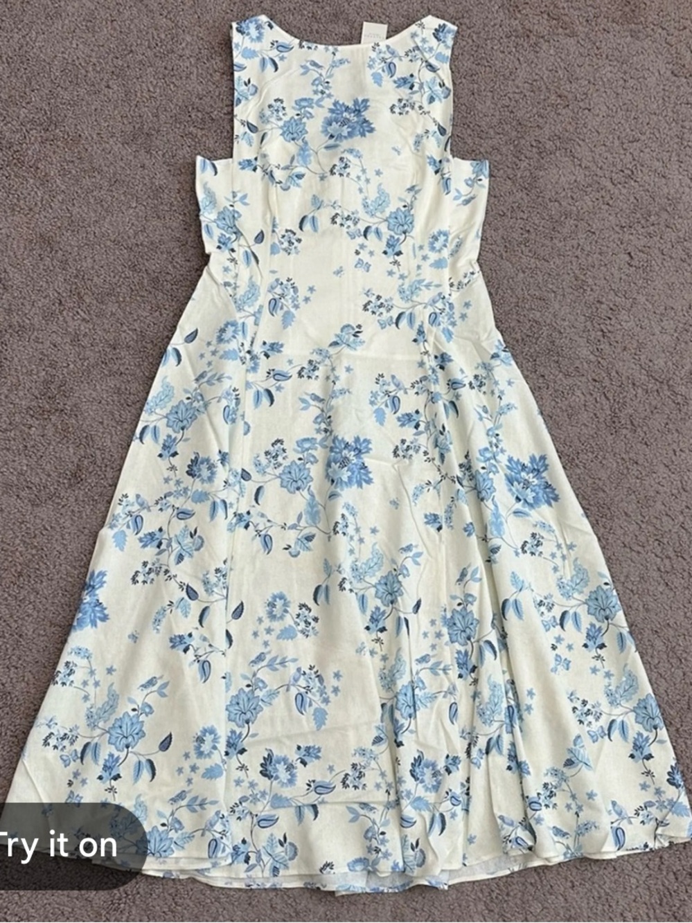 Calypso st Barth blue floral linen blend lya dress